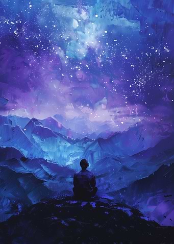 Starry Night Mountaintop