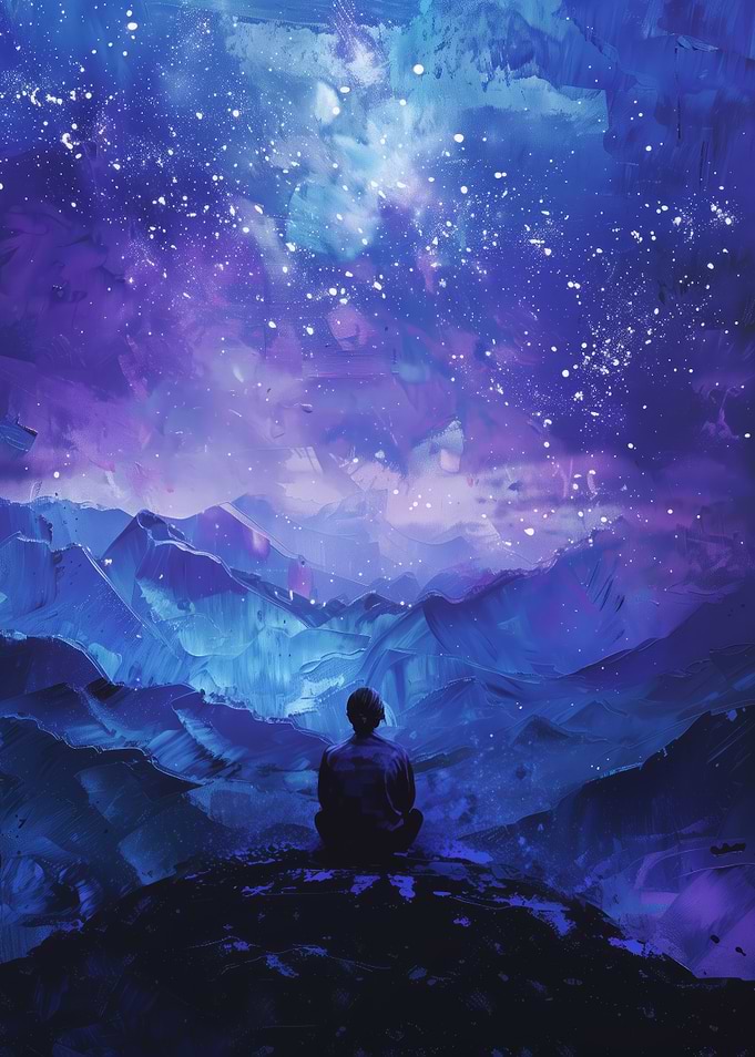Starry Night Mountaintop