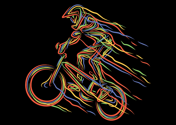 BMX Rider Bike Abstract