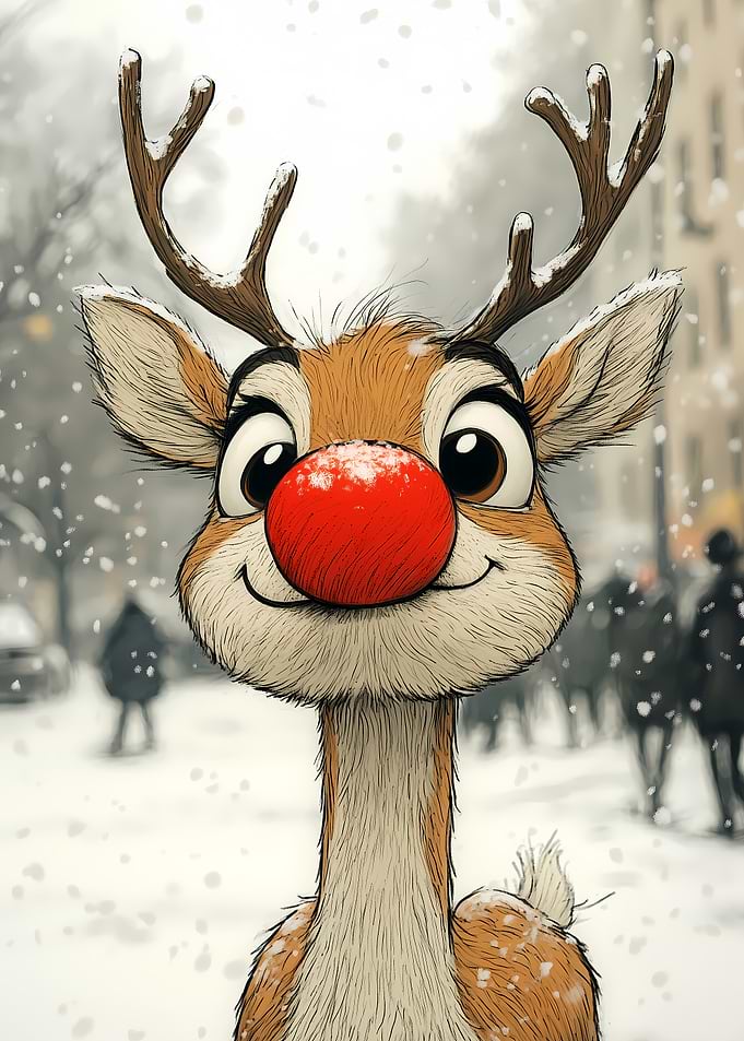 Reindeer with Red Nose