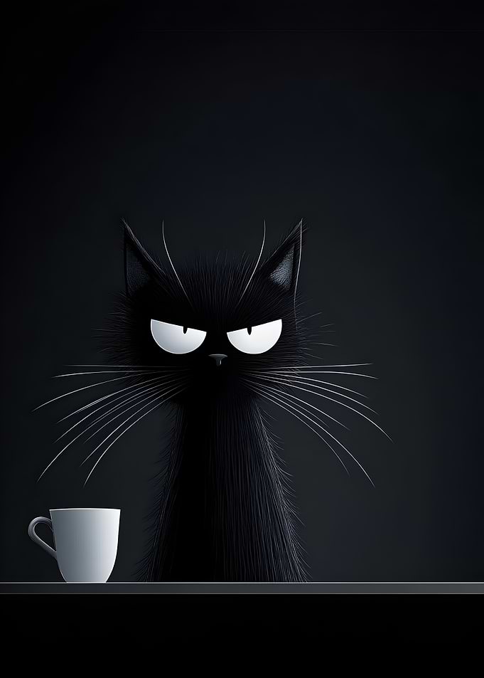 Grumpy Cat with Coffee