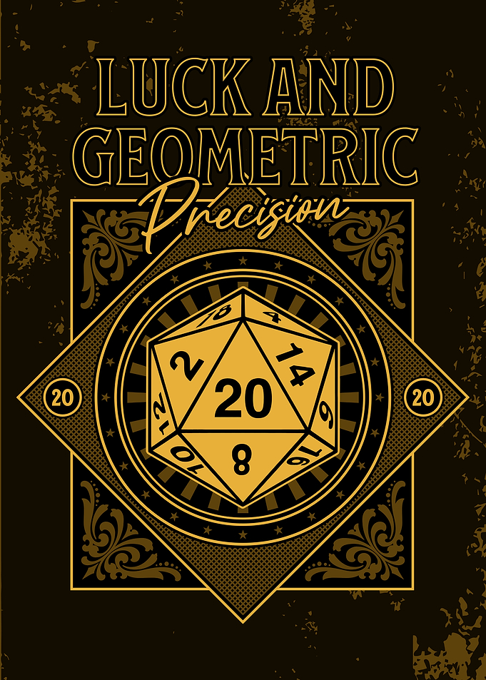 Art Deco D20 Dice Graphic
