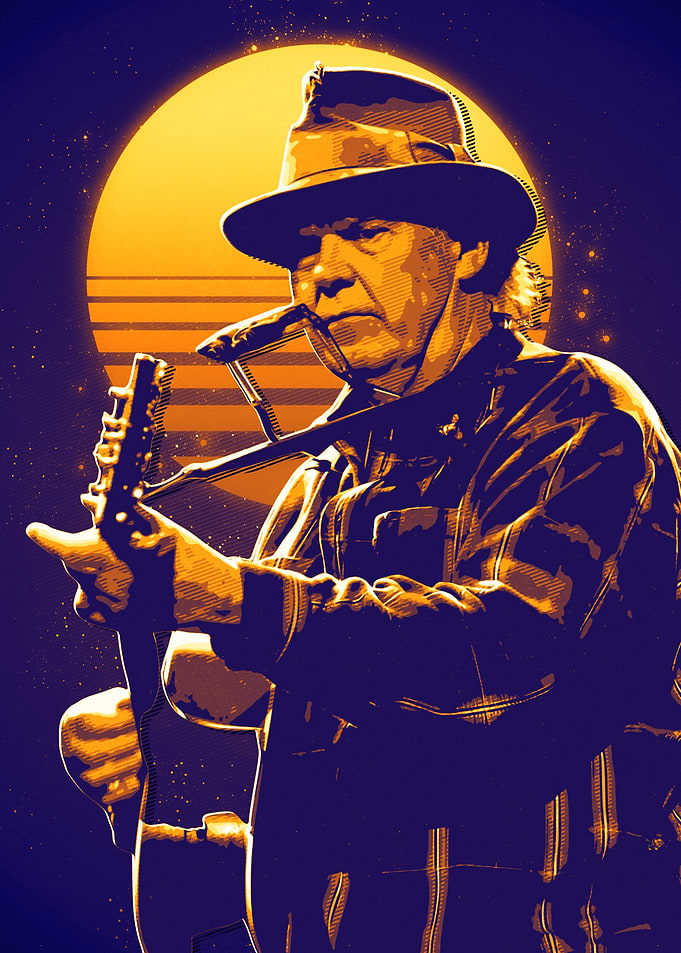 Neil Young Retro Poster