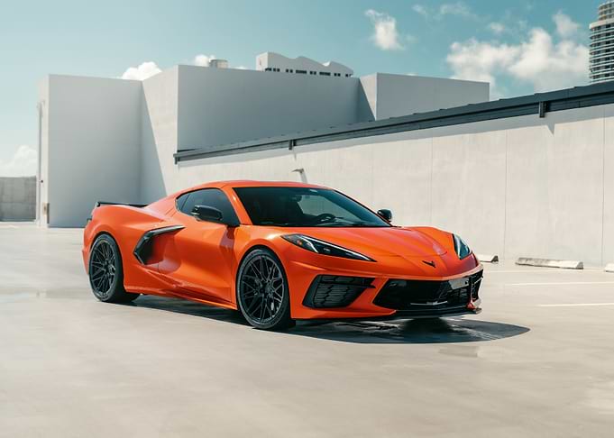 Orange Corvette Sports Car