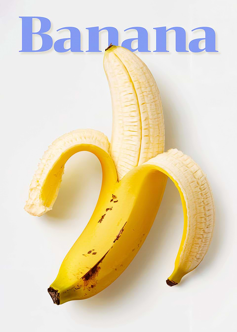 Partially Peeled Banana — kitchen metal wall art