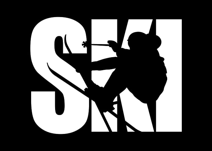 Skiing Cool Skier