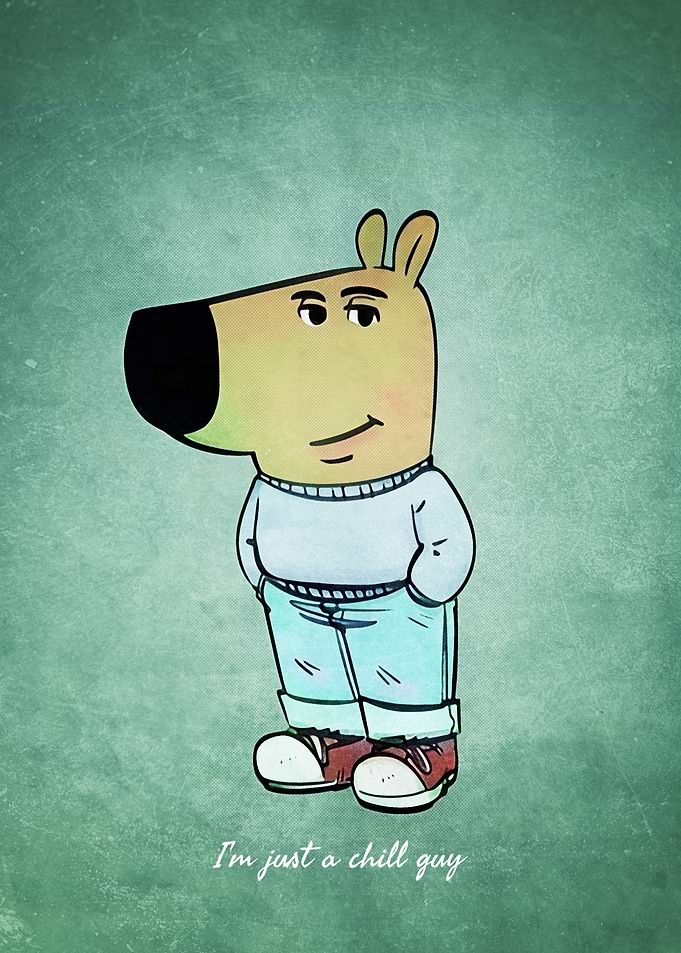 Chill Dog Cartoon