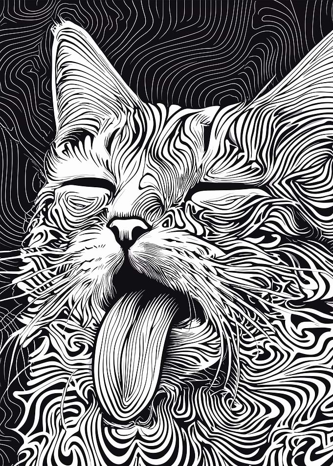 Cat in Black and White