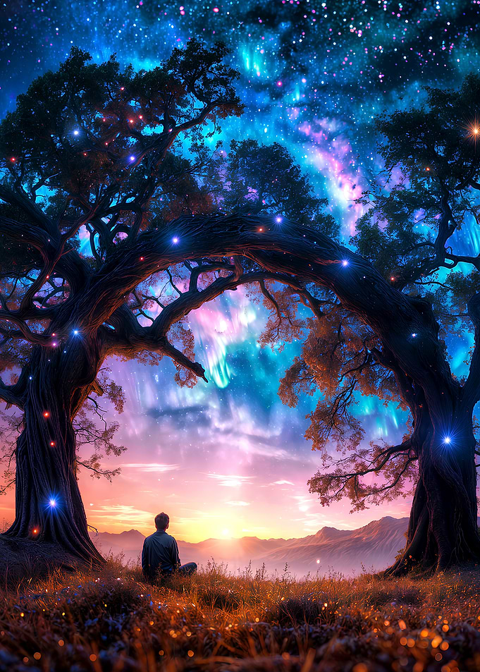 Starry Night Landscape