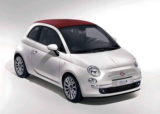 White Fiat 500C Convertible