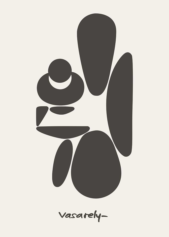 Vasarely-Inspired Abstract Composition