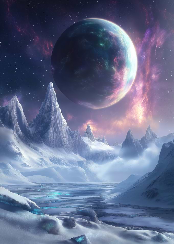 Alien Planet Ice Landscape