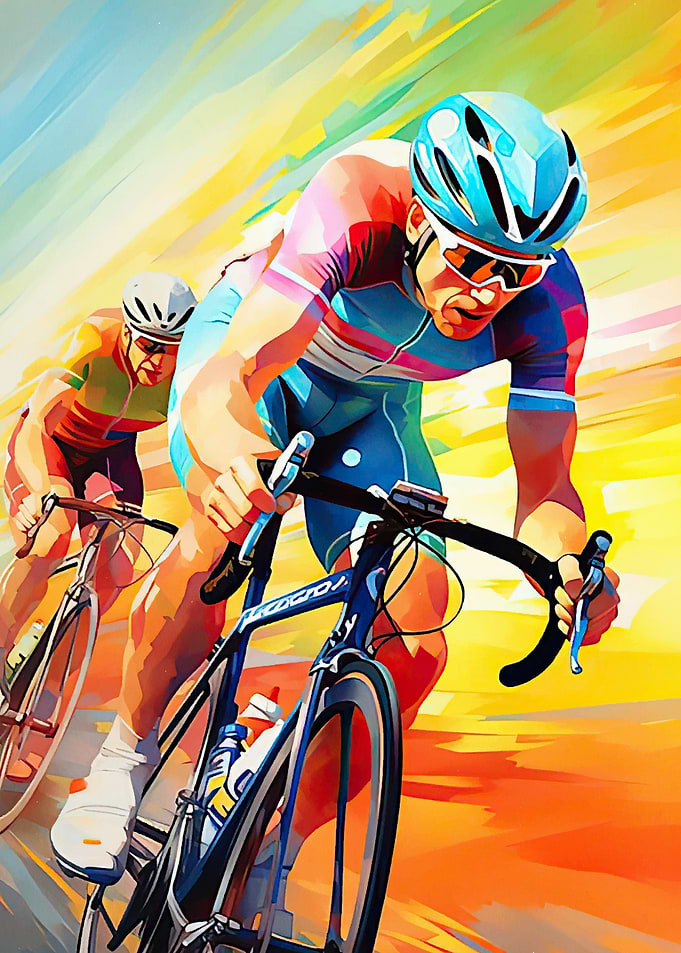 Cycling Race Illustration