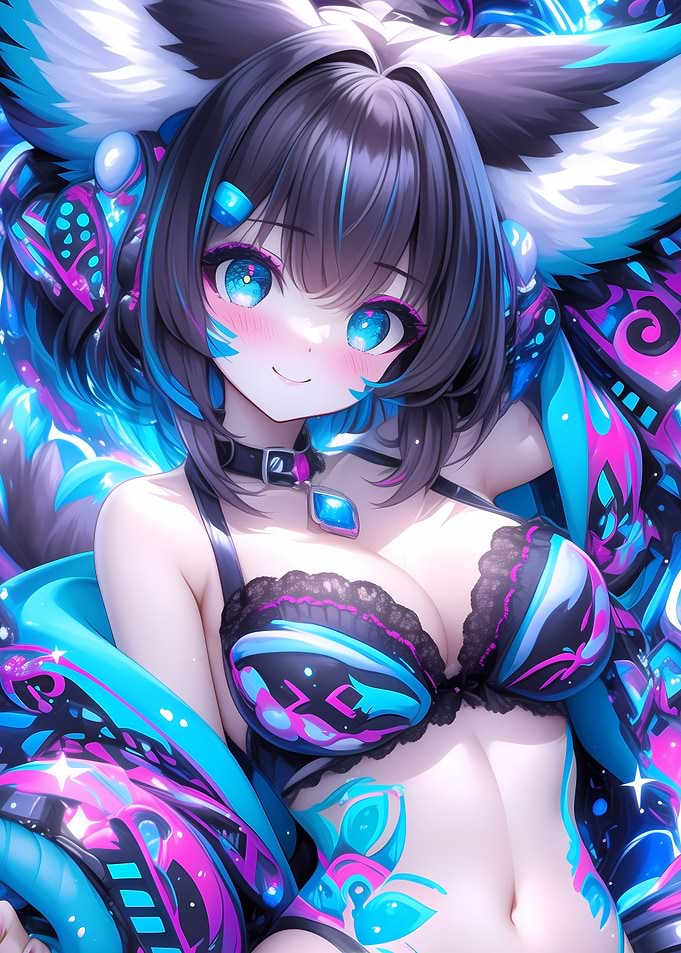 Anime Girl with Blue Eyes