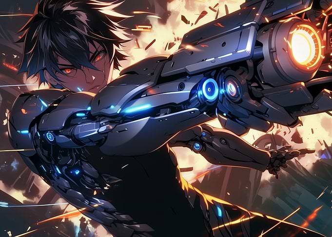 Cyborg Anime Character