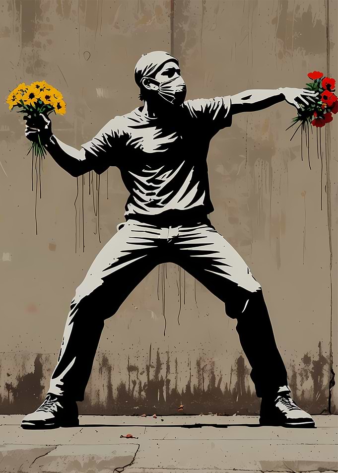 Flower Thrower Graffiti