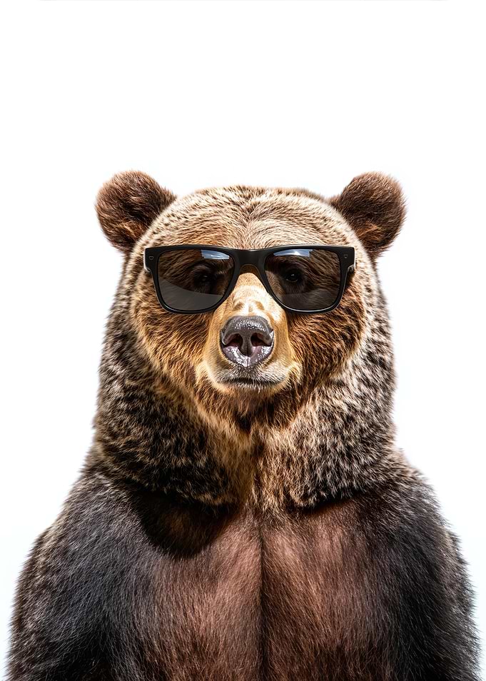 Cool Grizzly Bear in Sunglasses