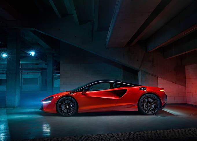 Red Electric Sports Car