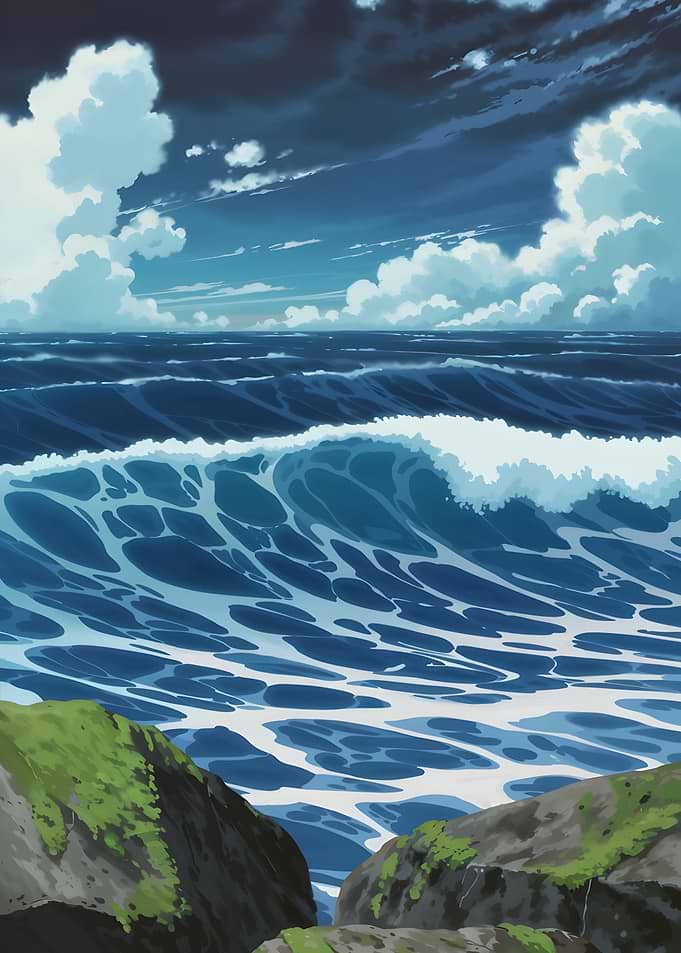 Ocean Waves and Sky