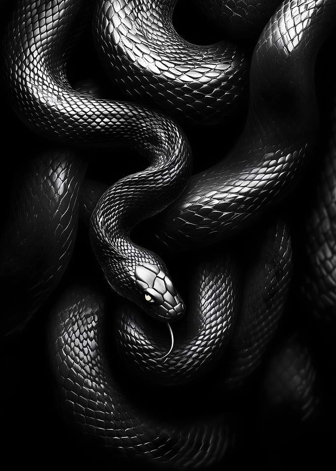Black Snake Close-Up