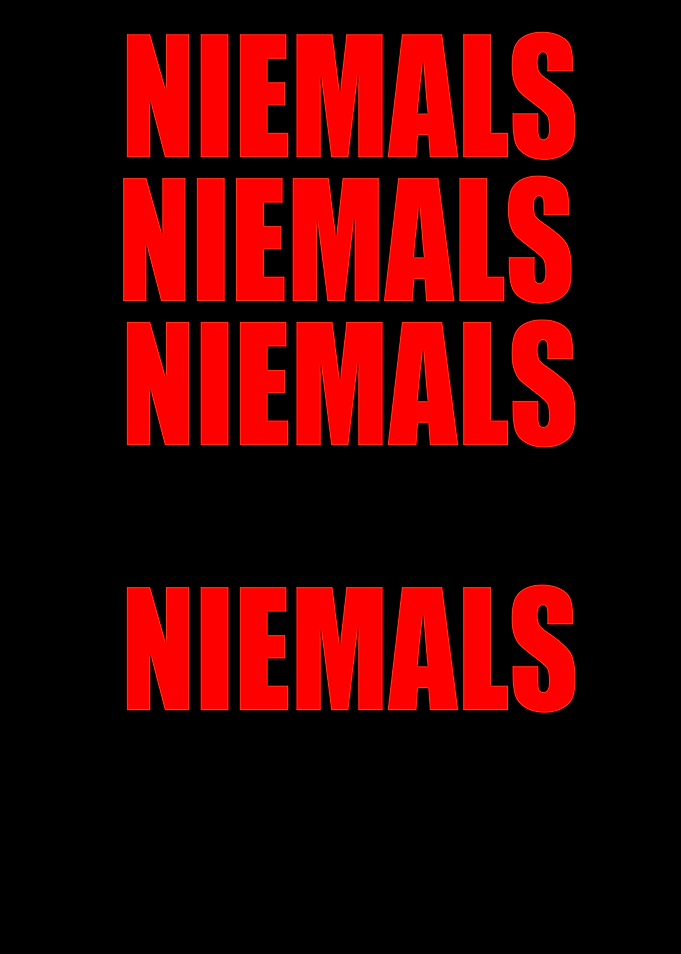 Niemals Text Art