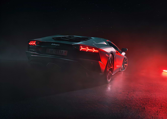 Lamborghini Aventador Rear View