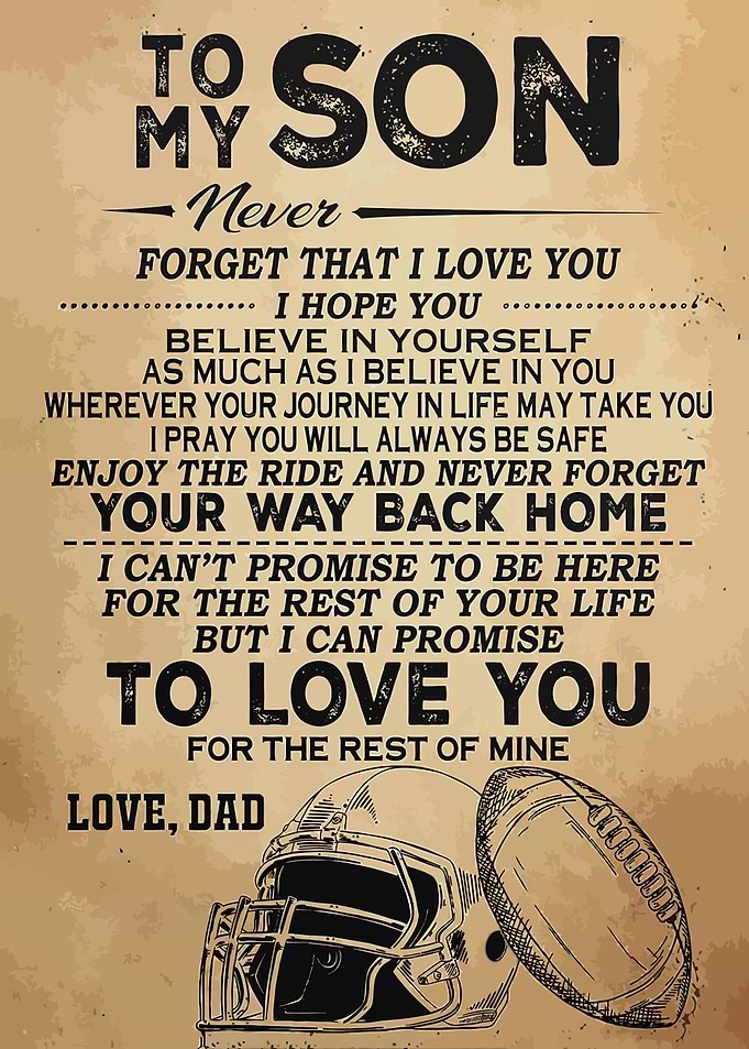 To My Son - Football Dad