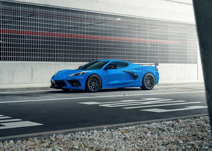Blue Corvette C8