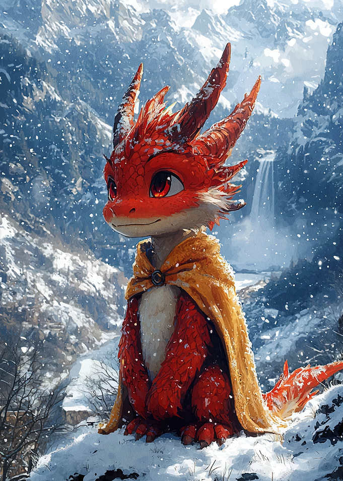 Red Dragon in Winter