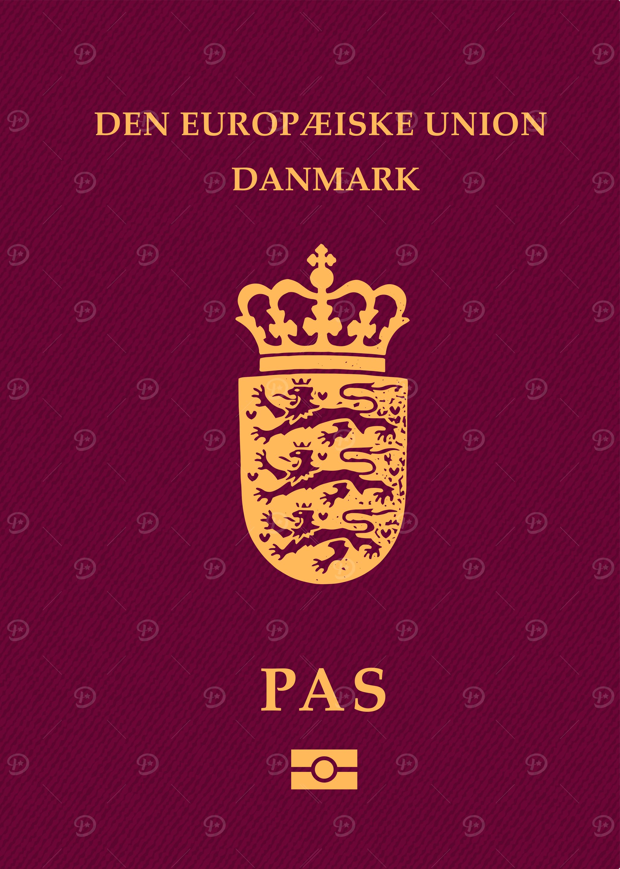 Danish Passport Cover