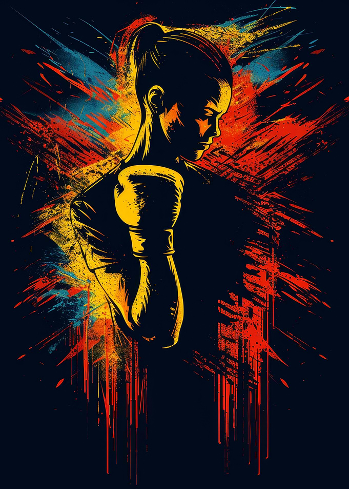 Female Boxer Silhouette