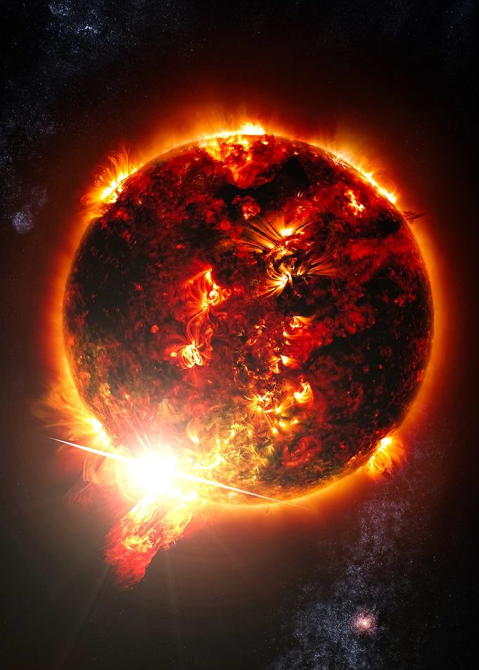Fiery Solar Flare