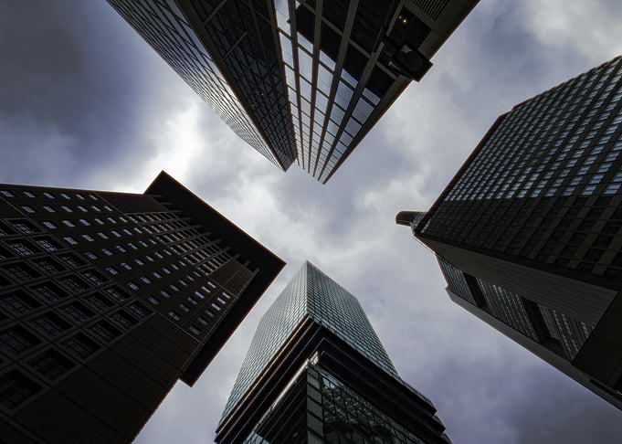 Skyscrapers Upward View