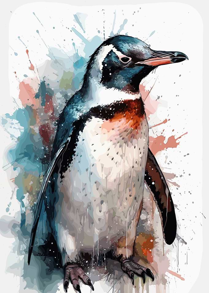 Watercolor Penguin