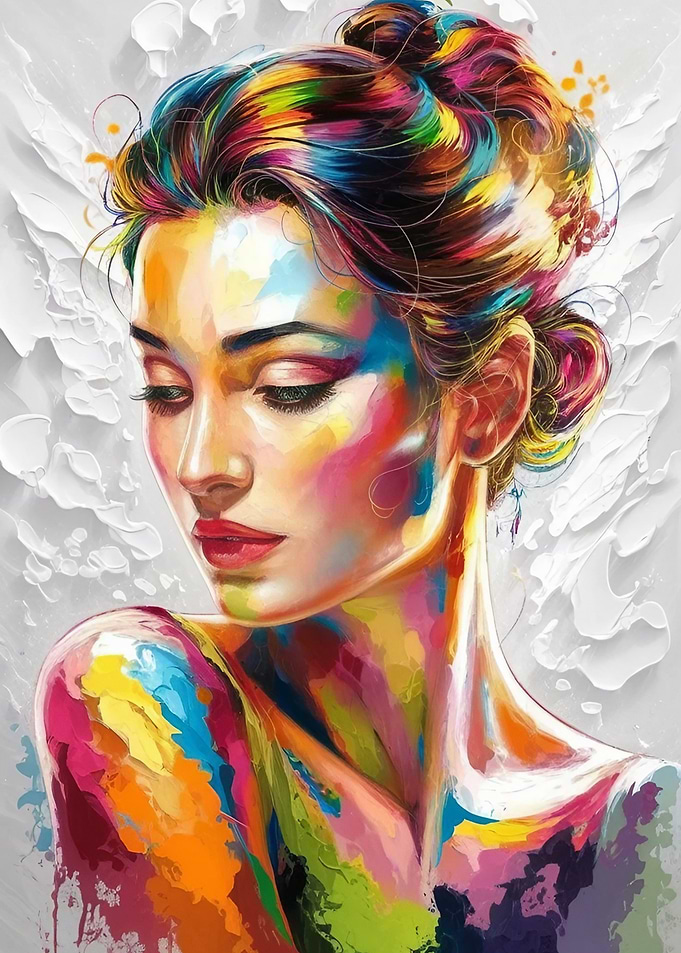 Colorful Woman Portrait