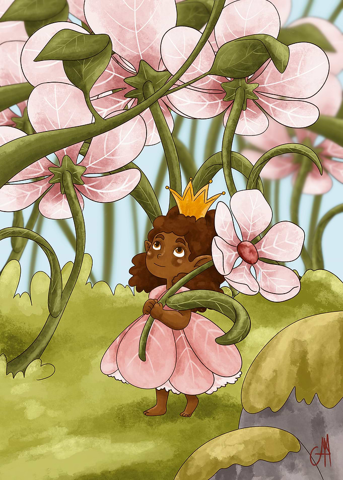 Princess in Flower Garden