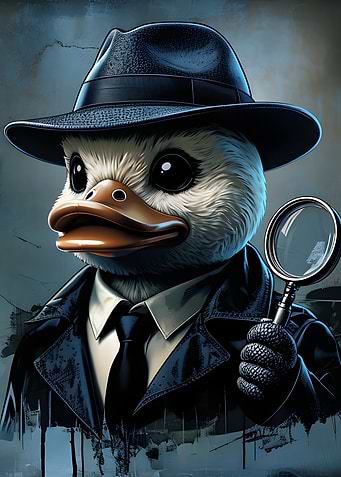 Realistic Dark Duck Detective