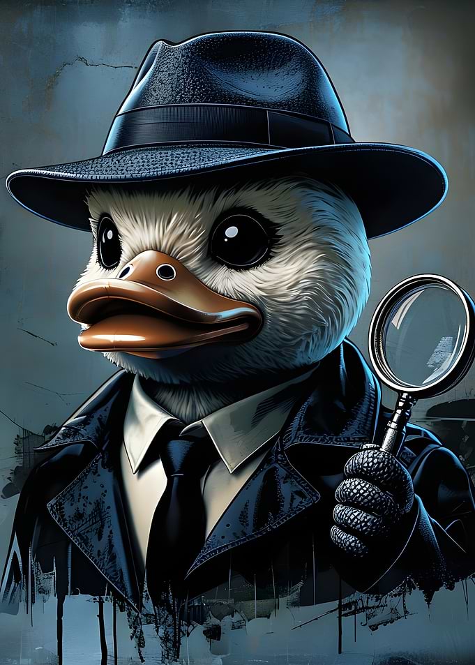 Realistic Dark Duck Detective