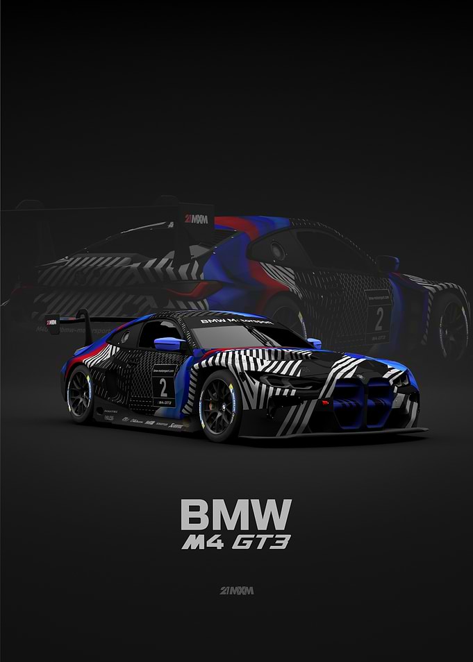 BMW M4 GT3 Race Car Number 2