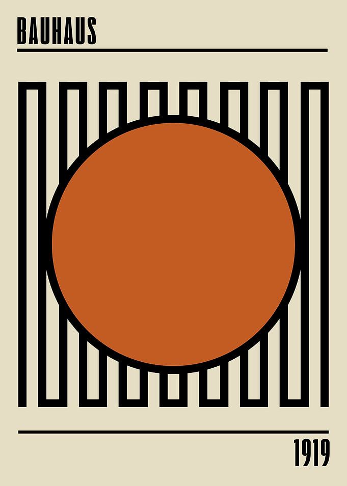 Bauhaus Geometric Art Print