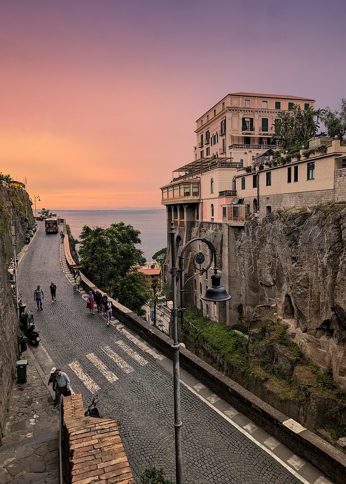 Sunset Street in Italy
