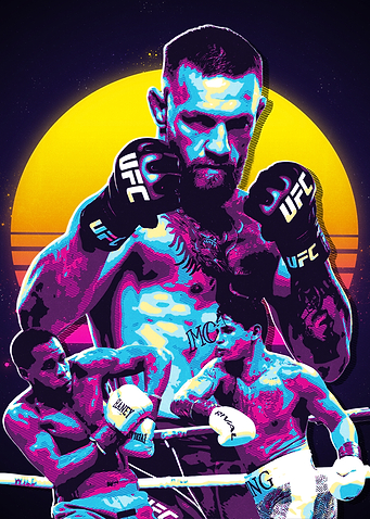 Conor McGregor UFC Retro Art