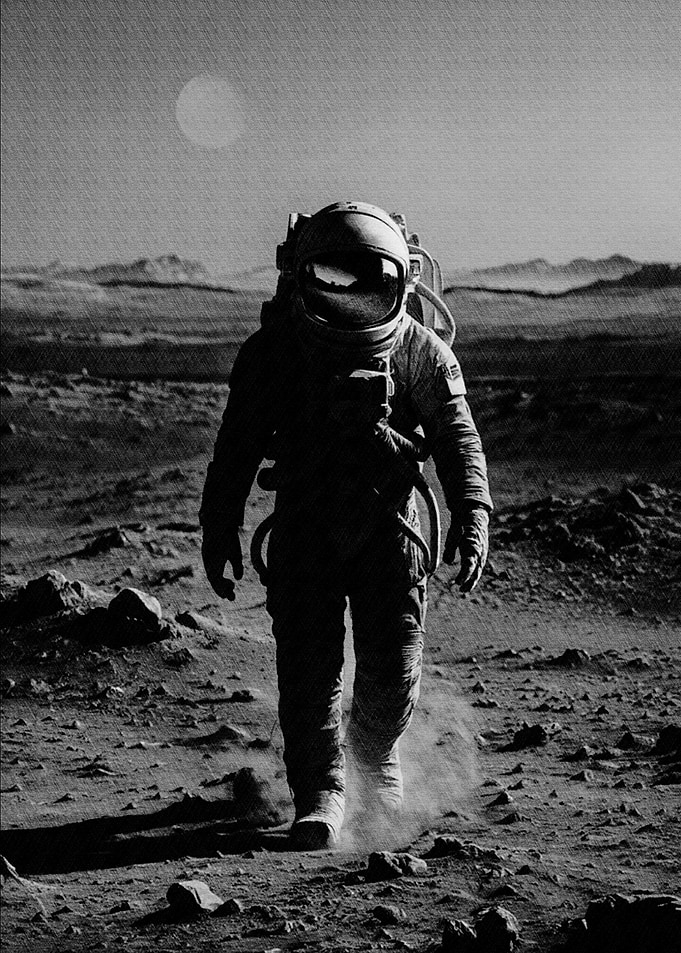 Astronaut on a Dusty Planet