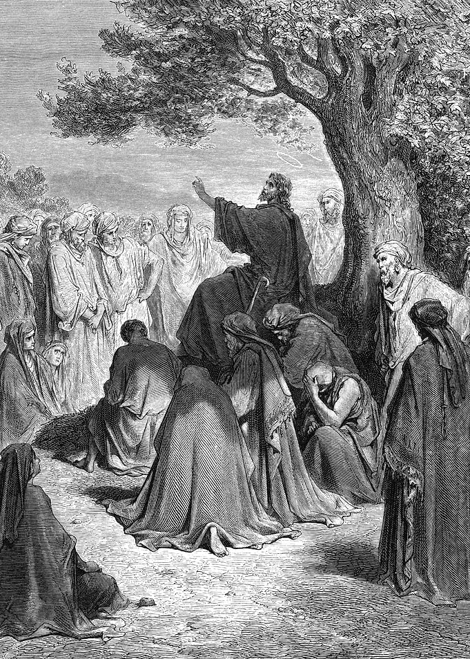 Jesus Preaches to the Multitude