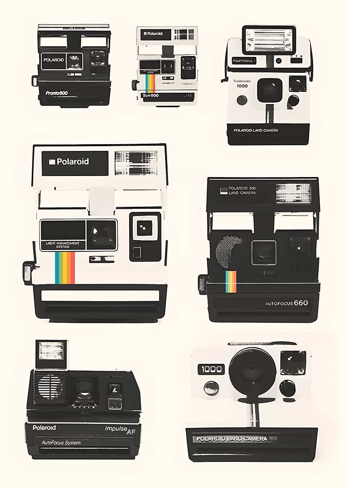 Vintage Polaroid Cameras