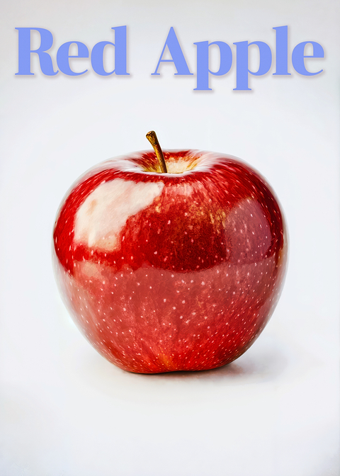 Red Apple — kitchen metal wall art