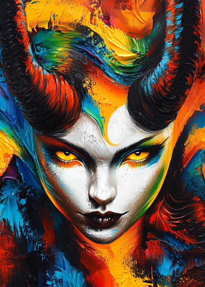 Demoness with Horns