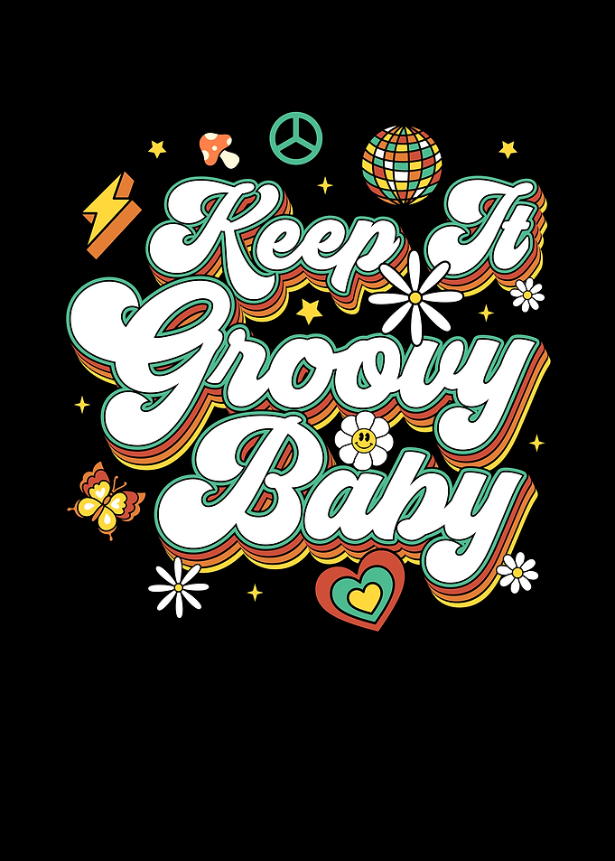 Keep It Groovy Baby Retro Design