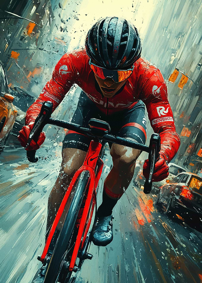 Cyclist in City