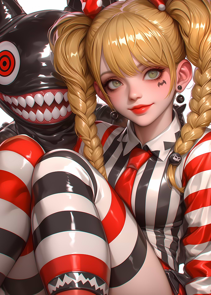 Anime Girl with Monster Gaming